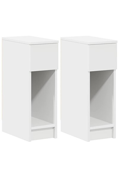 vidaxl Noptiere cu sertar 2 buc Alb 20x36x60 cm