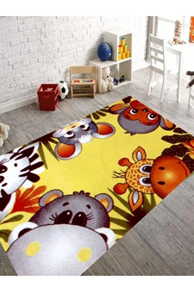 DeltaDesign Rug Carpet, Model Kolibri 11058/150, Animals, Yellow
