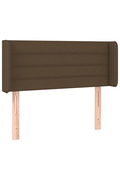 vidaxl Dark brown headboard with wings 93x16x78/88 cm textile