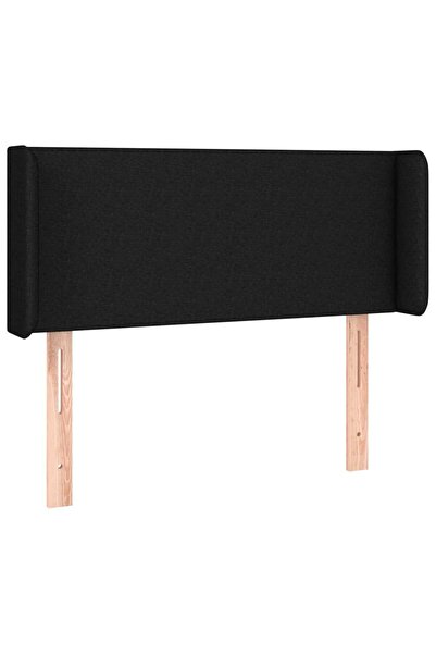 vidaxl Black headboard with wings 93x16x78/88 cm textile