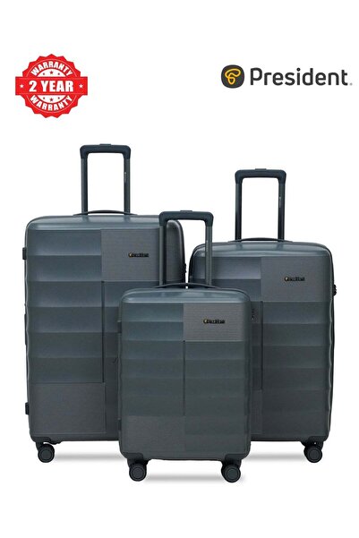 President PP 3-piece luggage set High-quality Travel bag ( S,M,L) spinner whe...