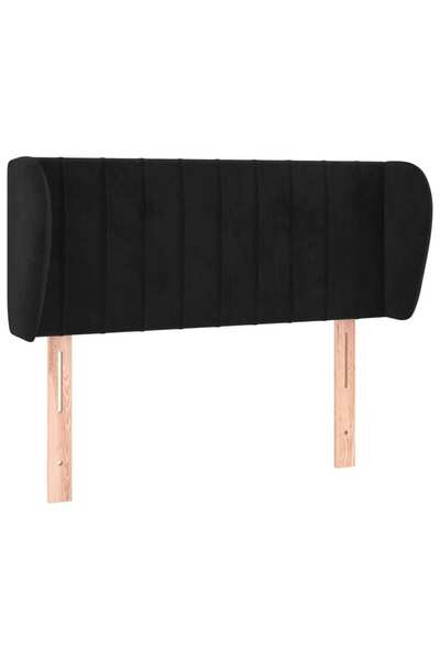 vidaxl Black headboard with wings 93x23x78/88 cm Velvet