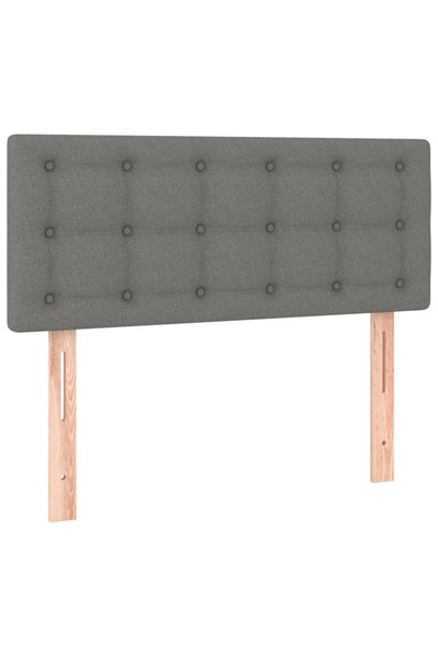 vidaxl Tăblie de pat, gri închis, 100x5x78/88 cm, textil