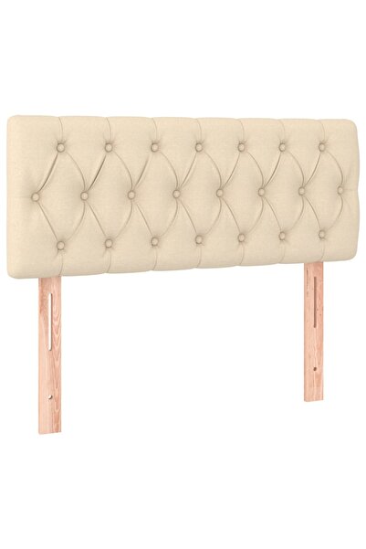 vidaxl Bed headboard, cream, 100x7x78/88 cm, textile
