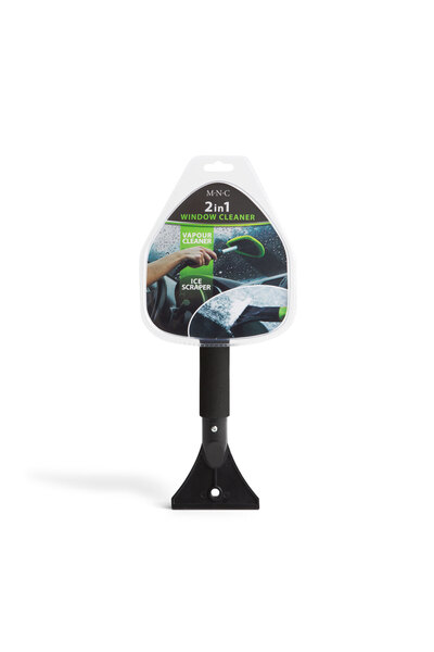 MNC Curatator de geamuri 2 in 1, Stergator si razuitor de gheata, Verde/ Negru