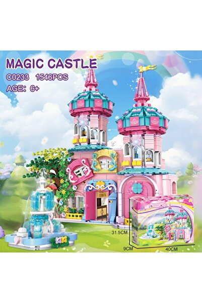 Minibric Set de Constructie Piese Tip Blocuri Jucarie Construit, Castel Print...