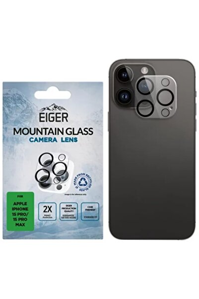 EIGER Folie Sticla Camera 3D Mountain Glass GRS iPhone 15 Pro / 15 Pro Max Tr...