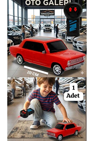 ÇEÇEN HOME (1 Adet) Kırmızı İleri-Geri Giden Uzaktan Kumandalı Araba, Eski Mo...