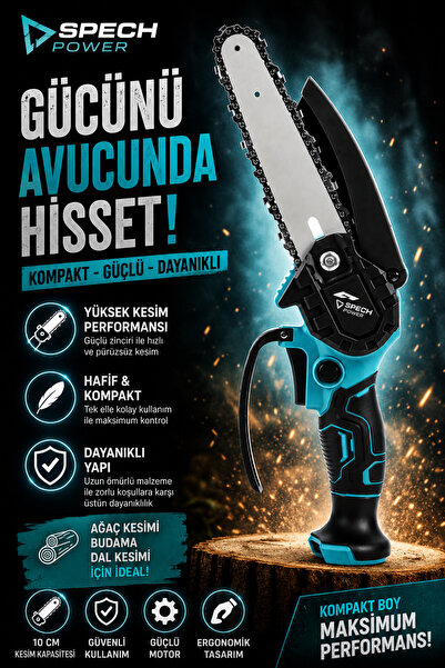 Spech Power Solo Dal Budama 6 inç pala ve zincir hediyeli