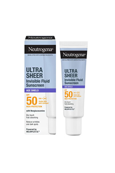 Neutrogena Ultra Sheer SPF 50 Invisible Fluid, Age Shield - 50ml