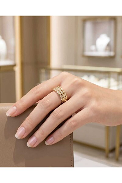 XUPING JEWELRY خاتم ذهبي مرصع بحجر الزركون من هاسير موديل