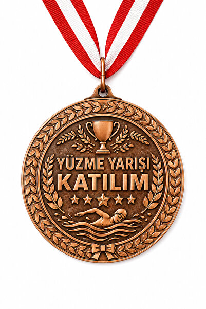 HiperAD Reklam YÜZME YARIŞI KATILIMCI YAZILI YÜZME DÖRDÜNCÜSÜ MADALYASI Metal...