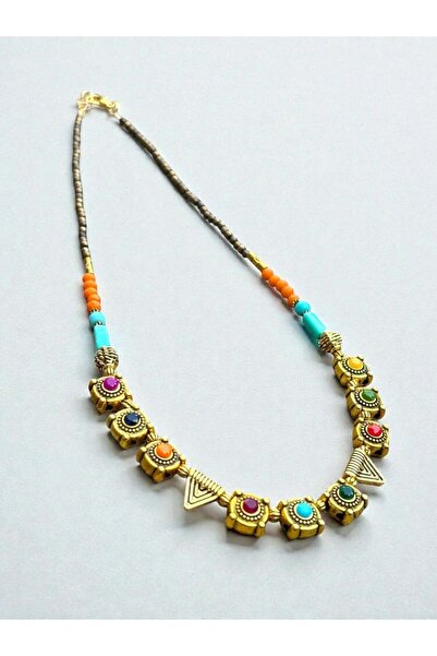Bozhi Necklace Glass Beads Business Woman Style