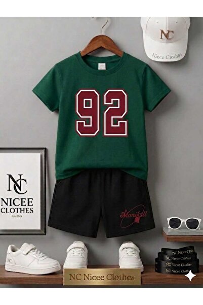 NC Nicee Clothes TRIUNGRĂ ȘI PANTALONI SCURȚI DE VARĂ PENTRU COPII UNISEX (IM...