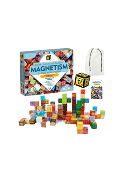 PlayFun "Magnetism World" Magnetic Building Top Bottom Set , XXL Style, 63 Pi...