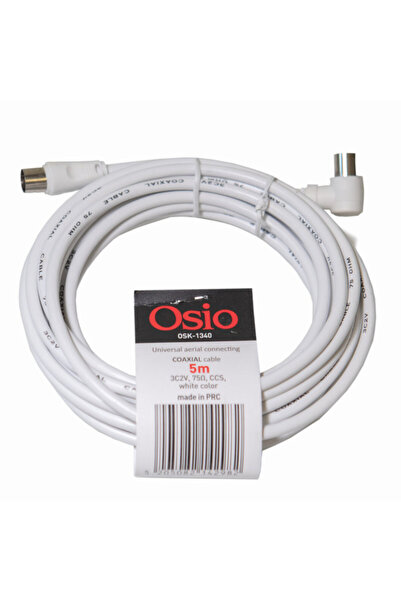 OSIO OSK-1340 Ομοαξονικό καλώδιο κεραίας γωνιακό αρσενικό σε θηλυκό 5 m 75 Ω