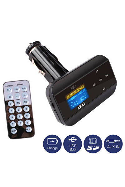 AKAI FMT-30 FM transmitter και φορτιστής αυτοκινήτου με USB, κάρτα SD και Aux...