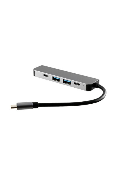 NSP N16 Γκρι USB-C Hub 5 σε 1 (8340239) Type-C σε HDMI 4K με 2 θύρες USB 3.0+...