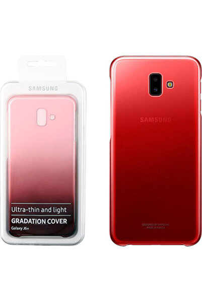 Samsung Gradation Cover Πίσω Κάλυμμα Σιλικόνης Κόκκινο (Galaxy J6+) Κωδικός: ...