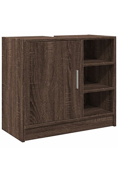 vidaxl Sink cabinet, brown oak, 63x29x55 cm, processed wood