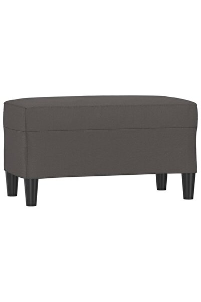 vidaxl Bancă, gri, 70x35x41 cm, piele ecologică