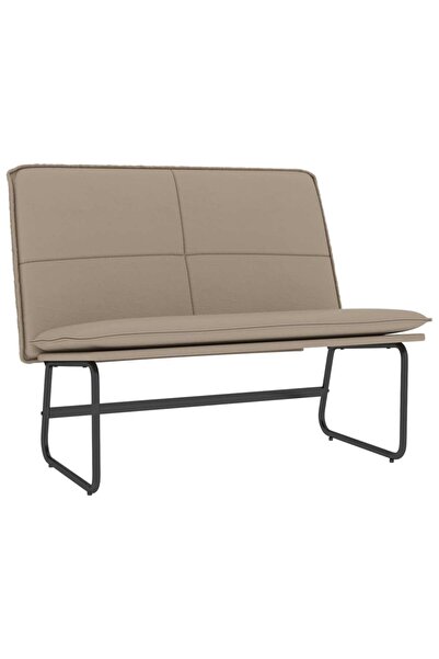 vidaxl Bancă, cappuccino, 100x75x76 cm, piele ecologică