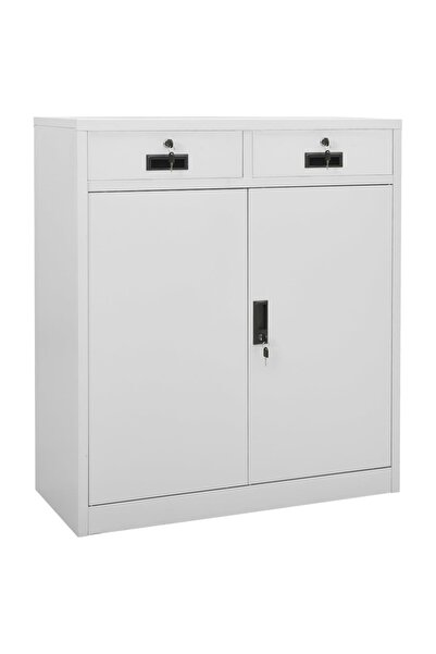 vidaxl Office cabinet, light gray, 90x40x102 cm, steel