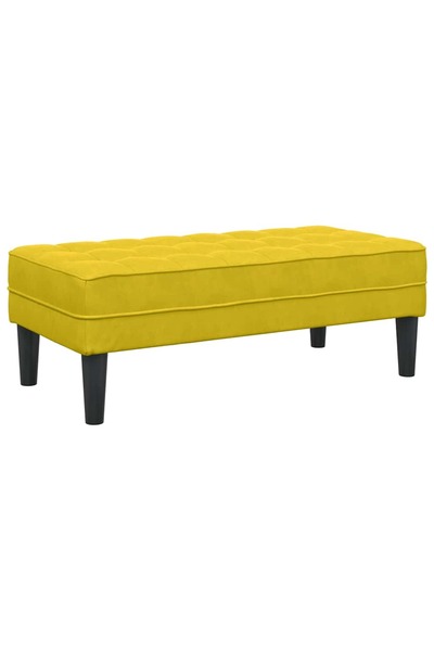 vidaxl bancă cu pernă Galben 113 x 57 x 39 cm Catifea