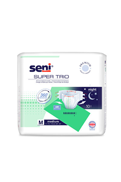 Seni Super Trio Medium scutece incontinenţă Adulti 10 buc. - 8 Picaturi