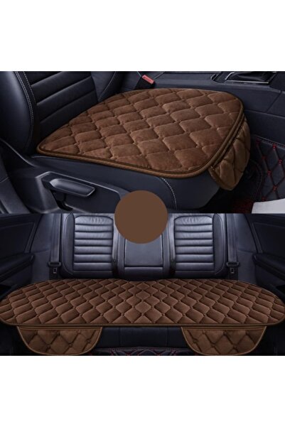 TodayShop Set 3 Huse Premium Matlasate pentru Scaune Auto cu Buzunare - Scaune Față + Banchetă Spate Maro