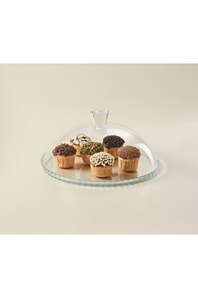Paşabahçe Platou de sticlă cu capac de sticlă – Patisserie, Pasabahce – diame...