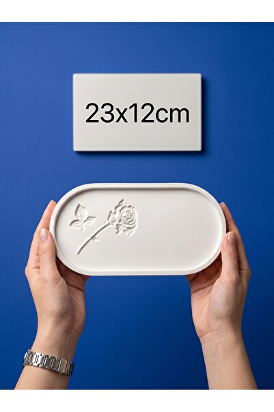 CANSEB Elegance 23X12 cm Rose Patterned Paintable Hobby Decorative Presentati...