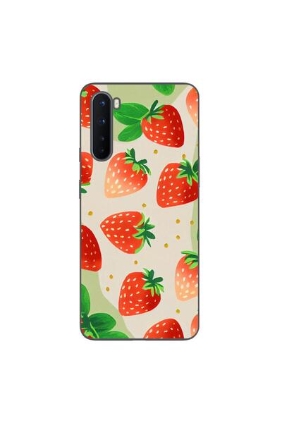 OEM Husa compatibila cu OnePlus Nord Silicon Gel Tpu Model Capsuni Pattern