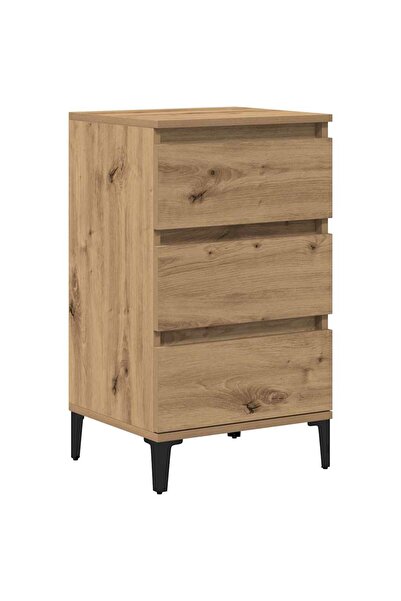 vidaxl Dulap de noapte Stejar Artizanal 45 x 35 x 44 cm Lemn compozit
