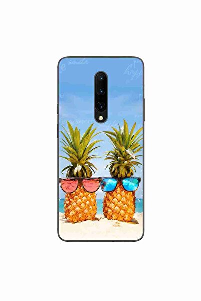 OEM Husa compatibila cu OnePlus 7 Pro Silicon Gel Tpu Model Beach Pinneaples