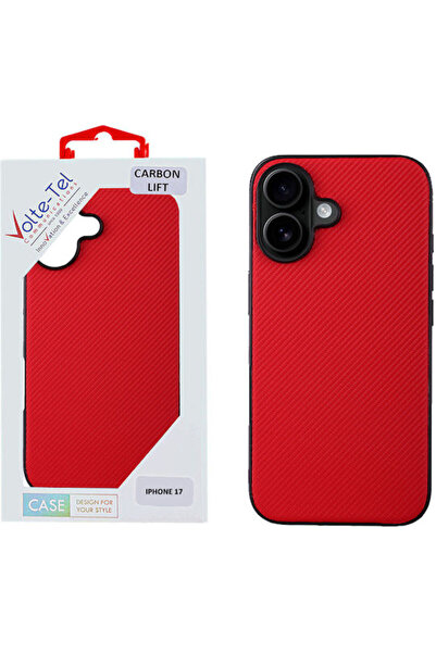 Other Volte-Tel Carbon Lift Πίσω Κάλυμμα Σιλικόνης Αδιάβροχο Κόκκινο (iPhone 17)