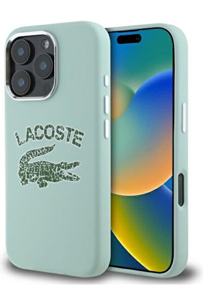 Lacoste Σιλικόνη με Σχέδιο Ραγισμένου Λογότυπου Πίσω Κάλυμμα Magsafe Πλαστικό...