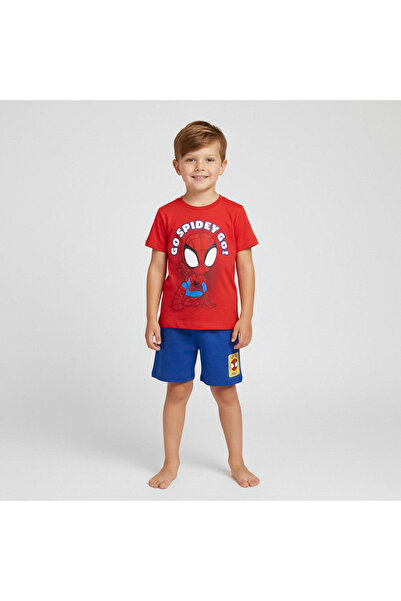 SPIDERMAN 2-piece cotton set, short sleeve Go Spidey - Red