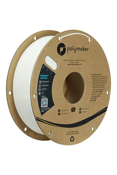 Polymaker PolyLite LW-PLA 1.75mm White (Alb) 800g