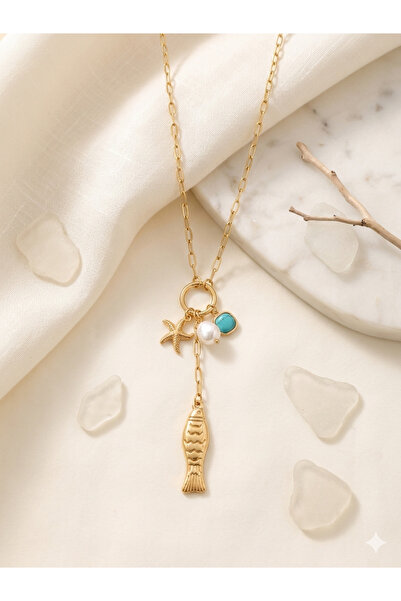 Bozhi Necklace Steel Gold Daily Elegance