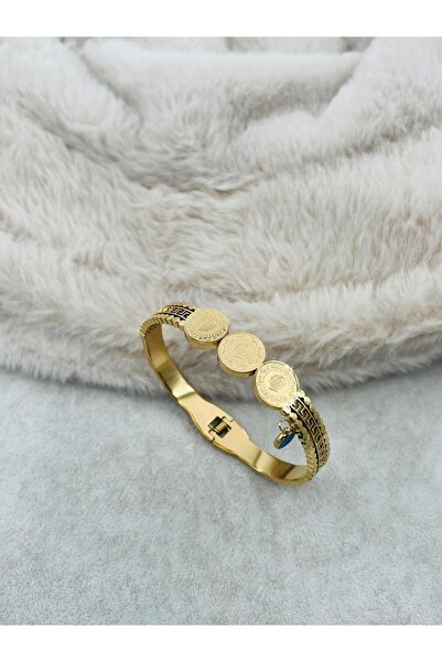 Bozhi Steel Handcuff 84 Gold Business Woman Style Bracelet