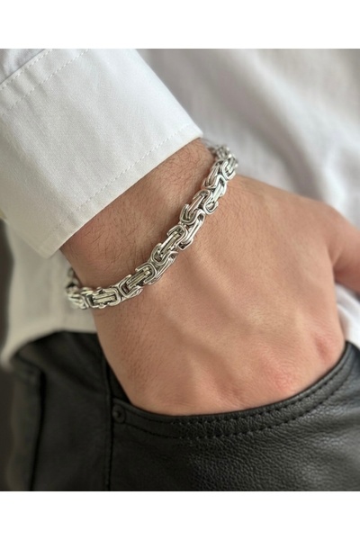 stainles steel سوار سلسلة كينج ستيل بتصميم قوي ورجولي - تصميم خاص