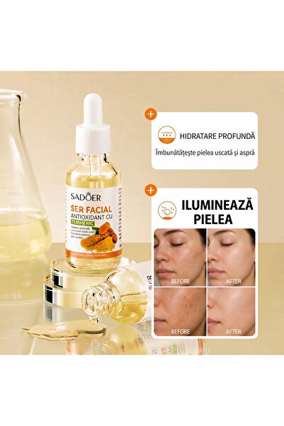 SADOER Ser Facial cu Turmeric pentru Pete Pigmentare și Semne Post-Acneice– 3...