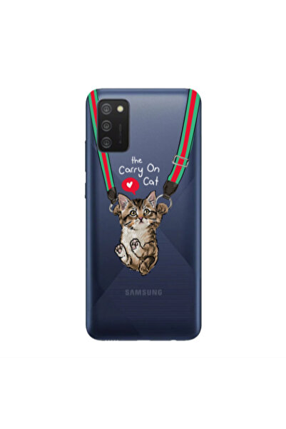 Other Samsung A02s Swinging cat Transparent Silicone TPU Θήκη
