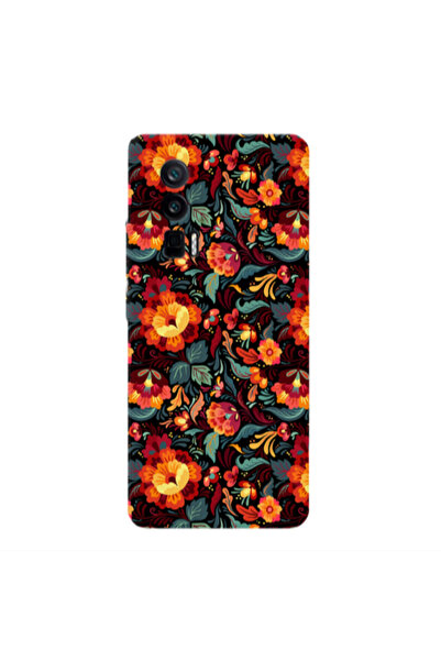 Other Xiaomi Poco F5 Pro Orange flowers Transparent Silicone TPU Θήκη