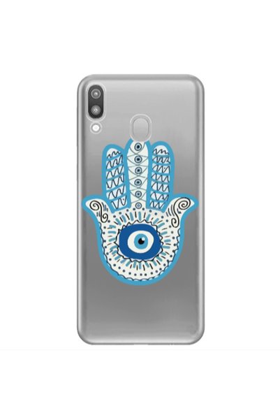 Other Samsung M20 Evil eye bead in hand Transparent Silicone TPU Θήκη