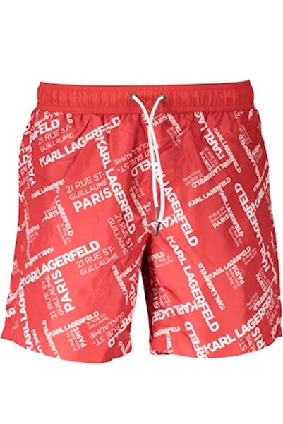 Karl Lagerfeld Swim shorts, Karl Lagerfeld, logo, red, M