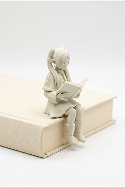 perim3d Elf Kız Kitap Okuyan Figür Kitaplık Süsü – Raf Kenarı Dekoratif Mini ...