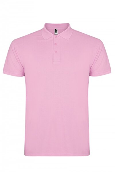 ROLY Tricou polo bărbătesc, bumbac 100%, Star, roz deschis