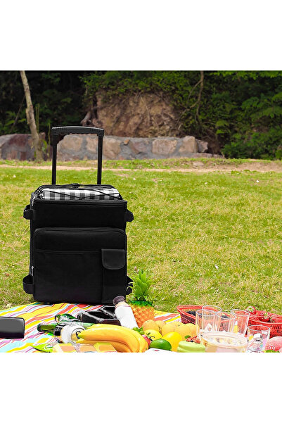 FLYPRO Large Rolling Cooler Waterproof Insulated Wheeled Cooling Bag 43L Roll...